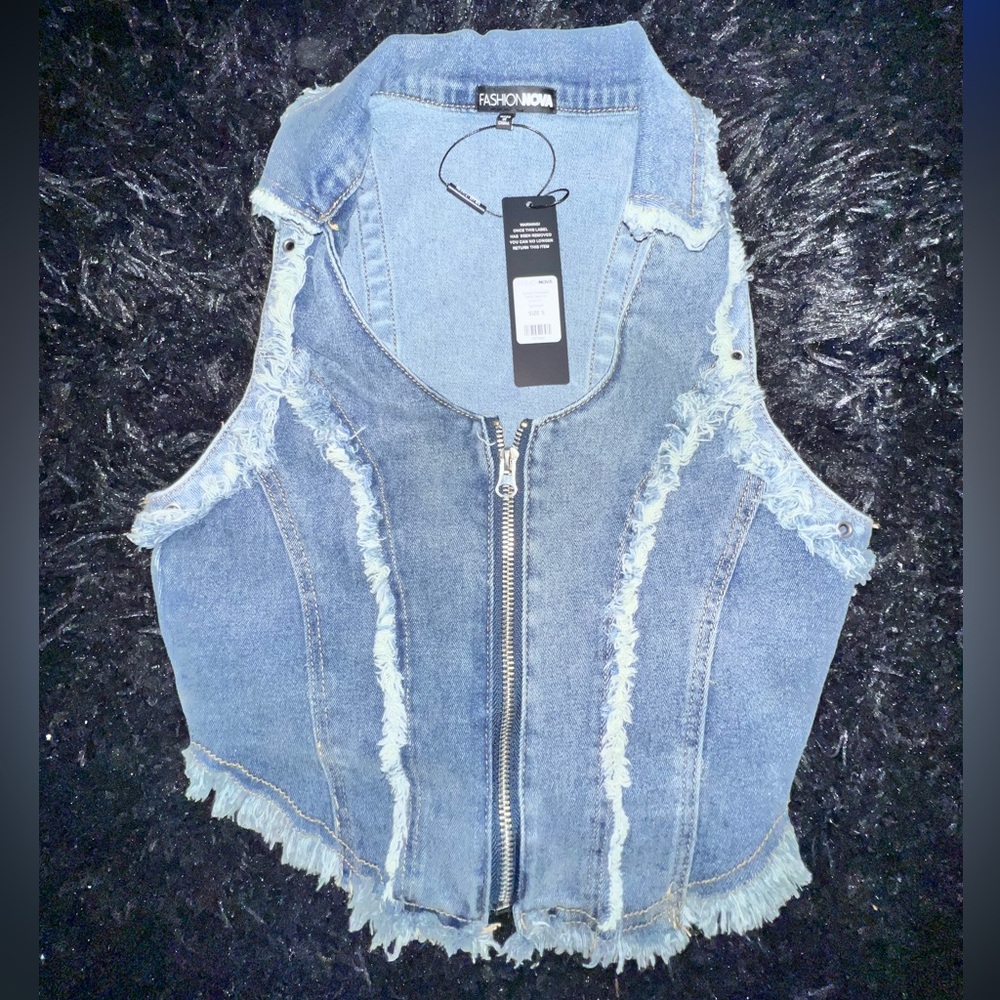DENIM VEST TOP